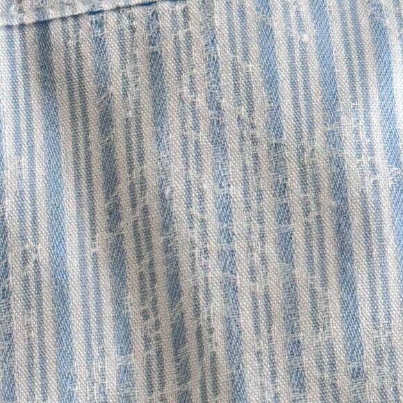 JOHNSON & MURPHY Tailored Fit Long Sleeve Floral Striped Button Down Shirt Sz L - Picture 8 of 13